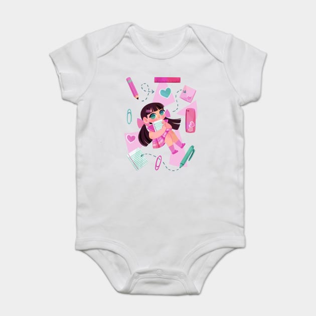 Back to School Baby Bodysuit by Lobomaravilha